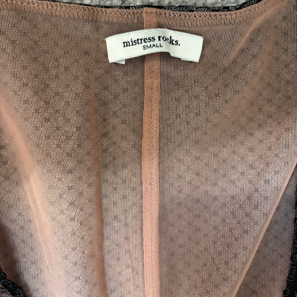 House of CB/Mistress Rocks Brown and Black Lace 2 piece set - Picture 4 of 5